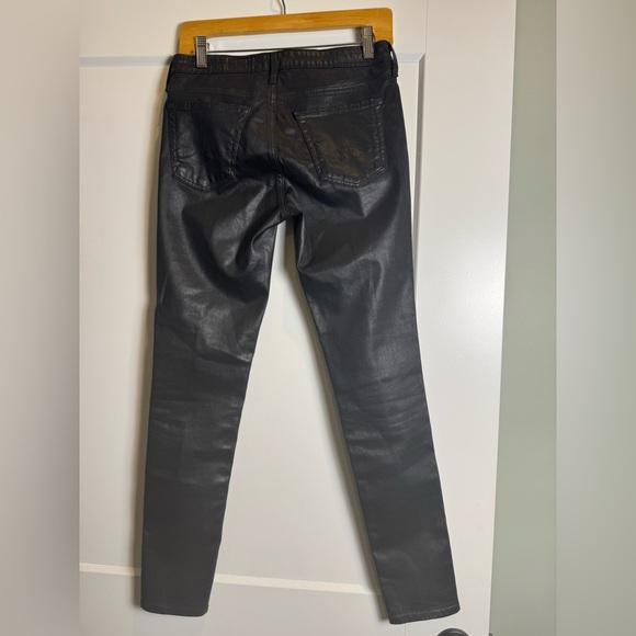 AG Adriano Goldschmied Coated Legging Ankle Vintage Leatherette Light Black - Picture 2 of 9